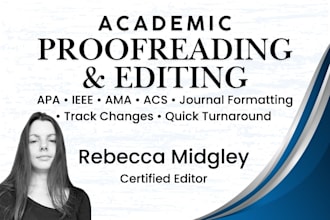 copyedit and proofread your scientific or academic manuscript