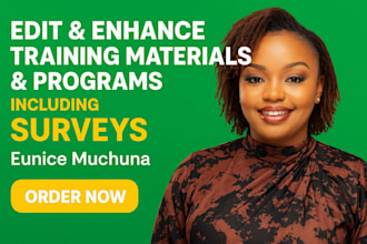 design, edit, and enhance your training program materials, surveys, and schedule