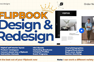 design a digital flipbook, brochures, company profiles, booklets, journals