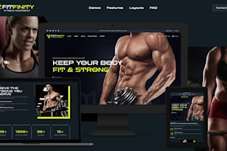 develop gym wear website, fitness equipment, sport wear website, yoga equipment