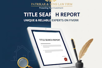 do title search report for property or land
