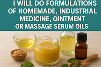 do formulations of homemade, industrial medicine, ointment or massage serum oil
