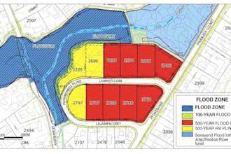 create fema flood zone plat map showing your property parcels and floodway
