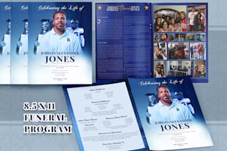 elegant funeral program booklet obituary memorial service