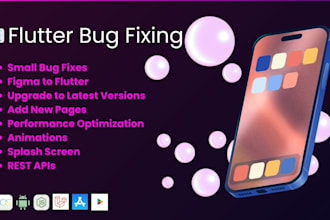 fix, upgrade, or add screens to your flutter app with modern UI and ai features