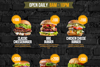 design modern and aesthetic menu design