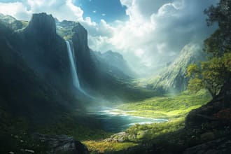 design detailed fantasy landscapes and environments