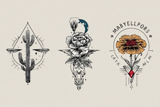 make a minimalist lineart tattoo design or illustration