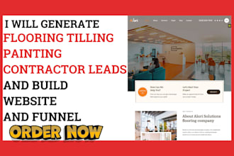 generate flooring tilling painting contractor leads, website and funnel