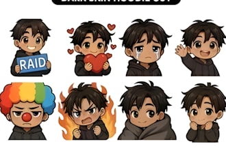 create snazzy twitch, kick emotes in 24 hours
