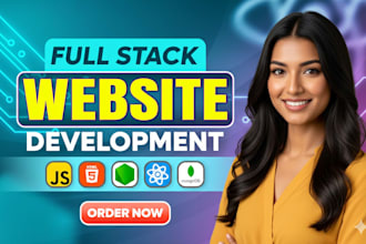 do full stack website development with frontend and backend