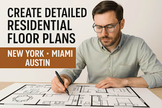 create detailed residential floor plans for homes in new york, miami, and austin