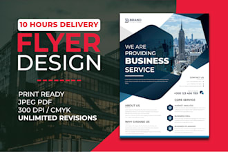 design a professional business or ad flyer within 10 hours