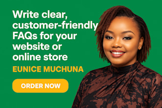 write clear, customer friendly faqs for your website or online store