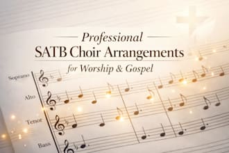 create professional satb choir arrangements for worship songs and gospel