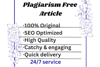 write SEO optimized and original article