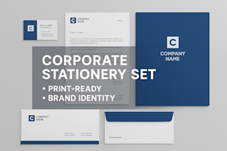 design premium corporate stationery such as letterhead, business card, brand