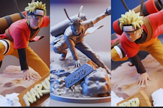 sculpt 3d anime figure 3d toy model 3d action figure 3d figurine for 3d printing