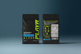 design branding and packaging for sport supplements, protein or essential oils