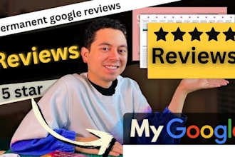 provide 5 permanent google reviews for your business