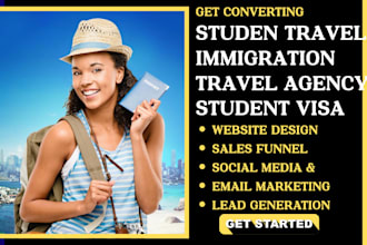 generate immigration website, travel, student visa leads