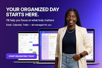 manage emails, google calendar and daily tasks with trello