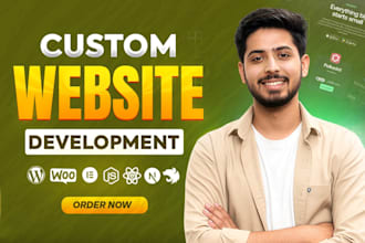 do website development, wordpress website, custom as full stack developer
