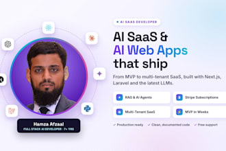 build an ai saas platform, ai web app or mvp with nextjs and laravel