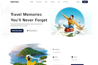 design travel agency and tour website tourism website travel booking website