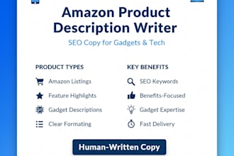 write amazon product description writer SEO copy for gadgets and tech