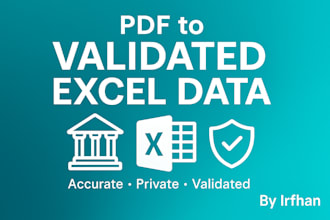 convert bank statements into validated excel data