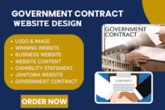 design a professional government contract website with capability statement