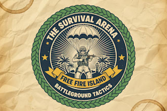 make unique vintage free fire logo for gamers and clans