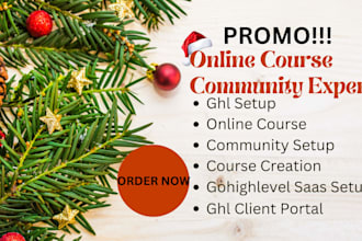 build ghl community, webinar funnel, saas demo workflow, membership site, course