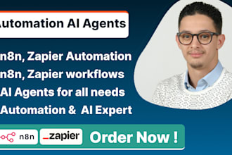 build smart automations workflow using zapier, n8n, ai agent
