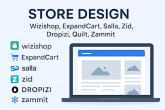 build wizishop expandcart salla zid dropizi quilt zammit website store design