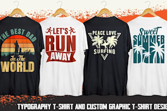 create high quality themed t shirt designs summer, biking, family, etc