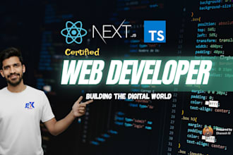 build modern react and nextjs websites with typescript