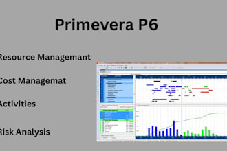 develop the gantt chart in primevera p6