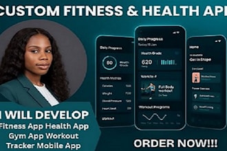 develop fitness app health app gym app workout tracker mobile app