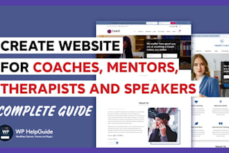design a professional coaching website, life coach, business coach website