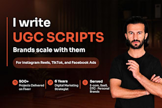 write ugc scripts for tiktok, facebook, and instagram reels