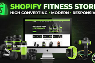 build a high converting shopify store for fitness and health niche