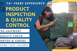 perform product inspection and quality control in china