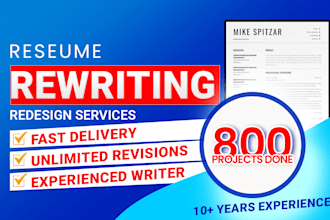 rewrite and redesign resume to pass ats impress recruiters