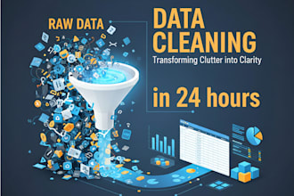 clean and prepare data in csv, exel format and more, in 24 hours