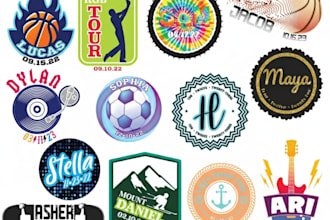 made a custom bar or bat mitzvah logo design for the big day