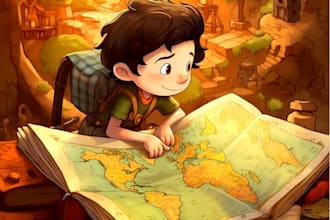 illustrate childrens books, cartoon books, childrens stories