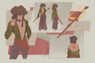 design a professional full character sheet for your oc