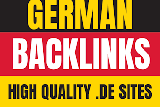 provide 100 german backlinks on high quality de sites